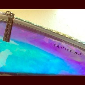 Sephora holographic cosmetic bag brand new